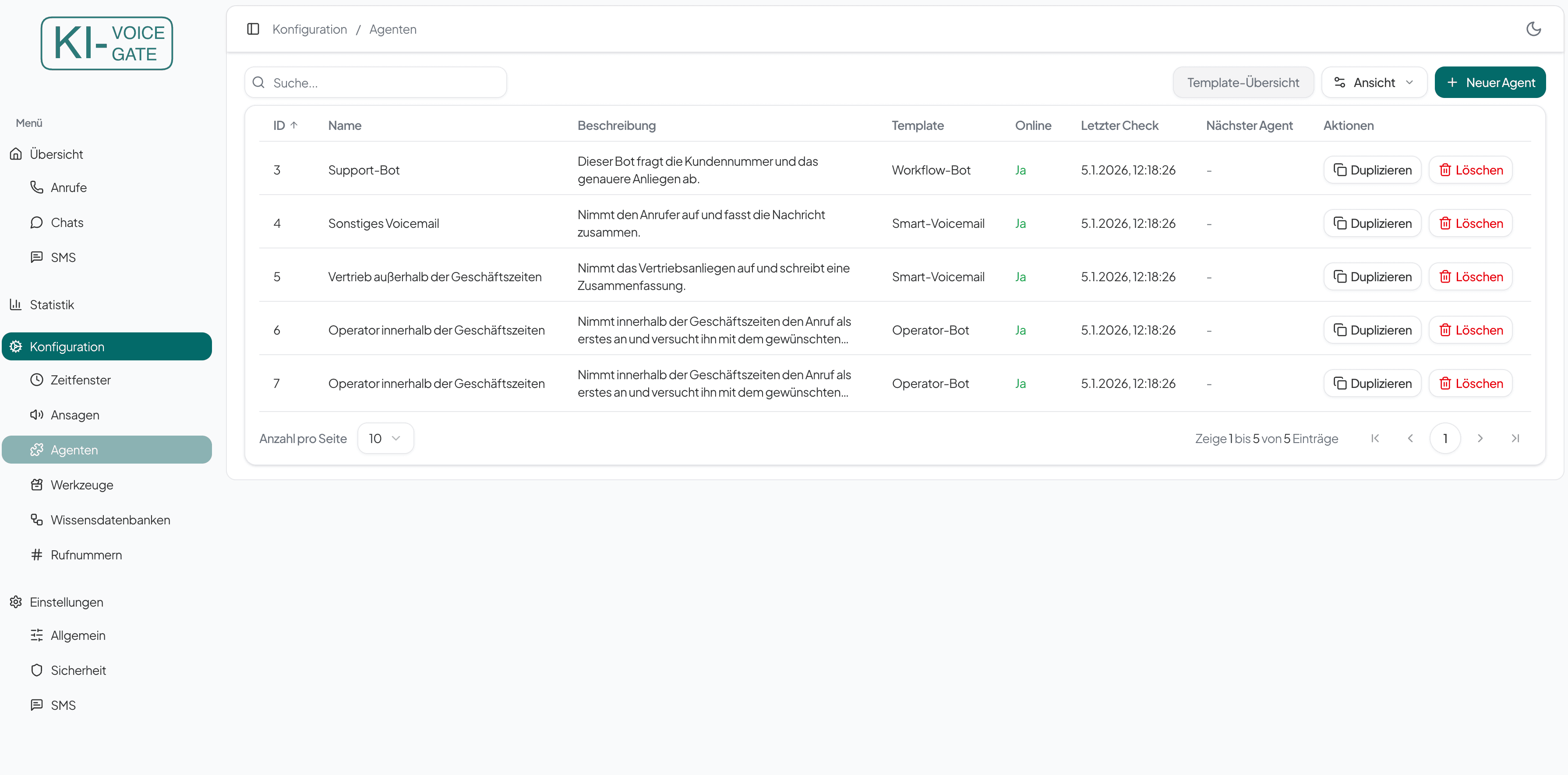 Agenten Übersicht Final