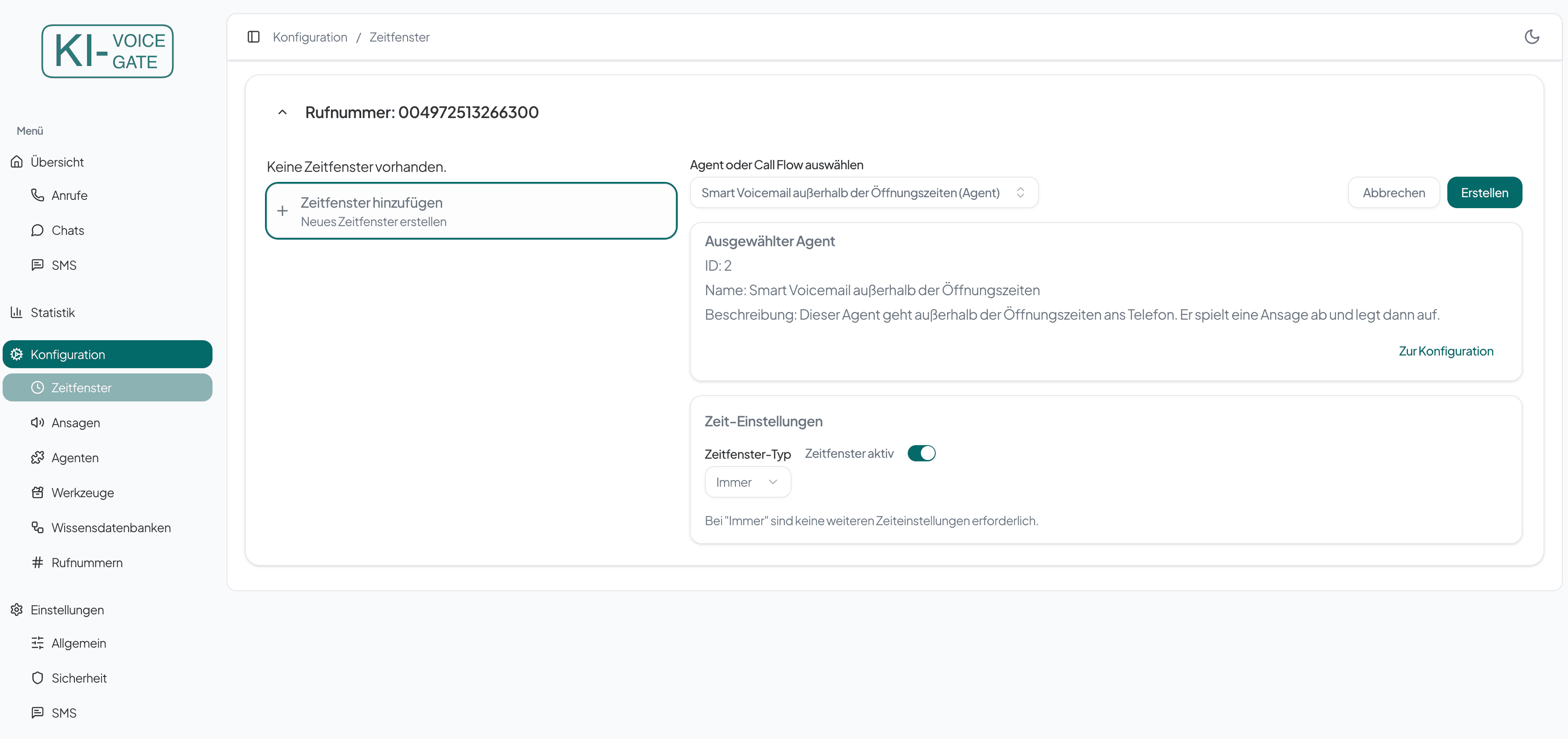 Zeitfenster außerhalb Geschäftszeiten