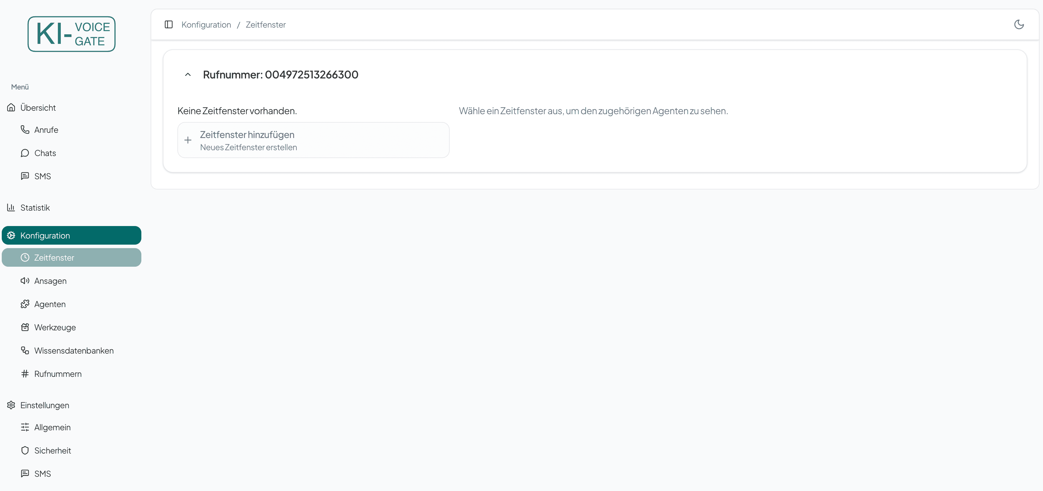 Zeitfenster Übersicht