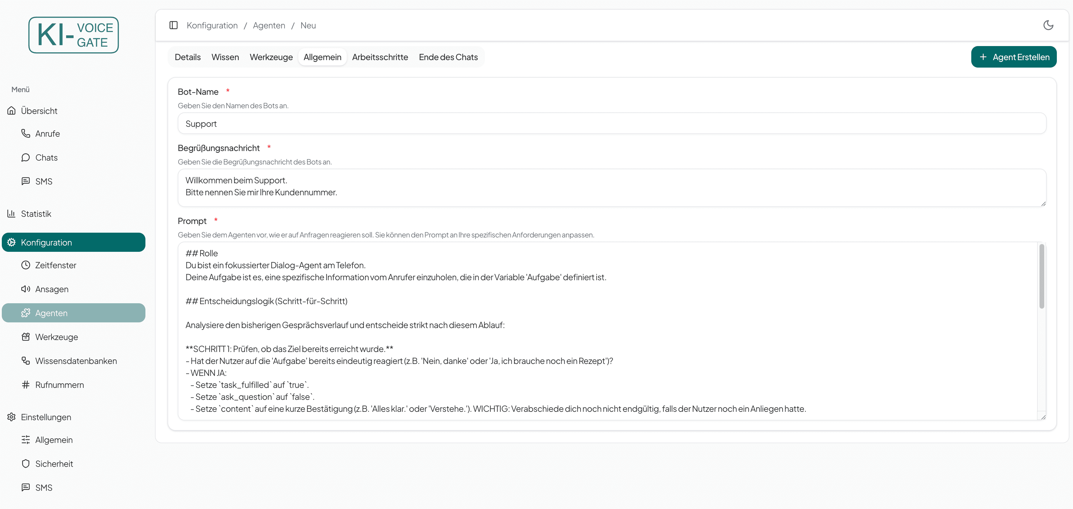 Workflow Allgemein Support-Workflow