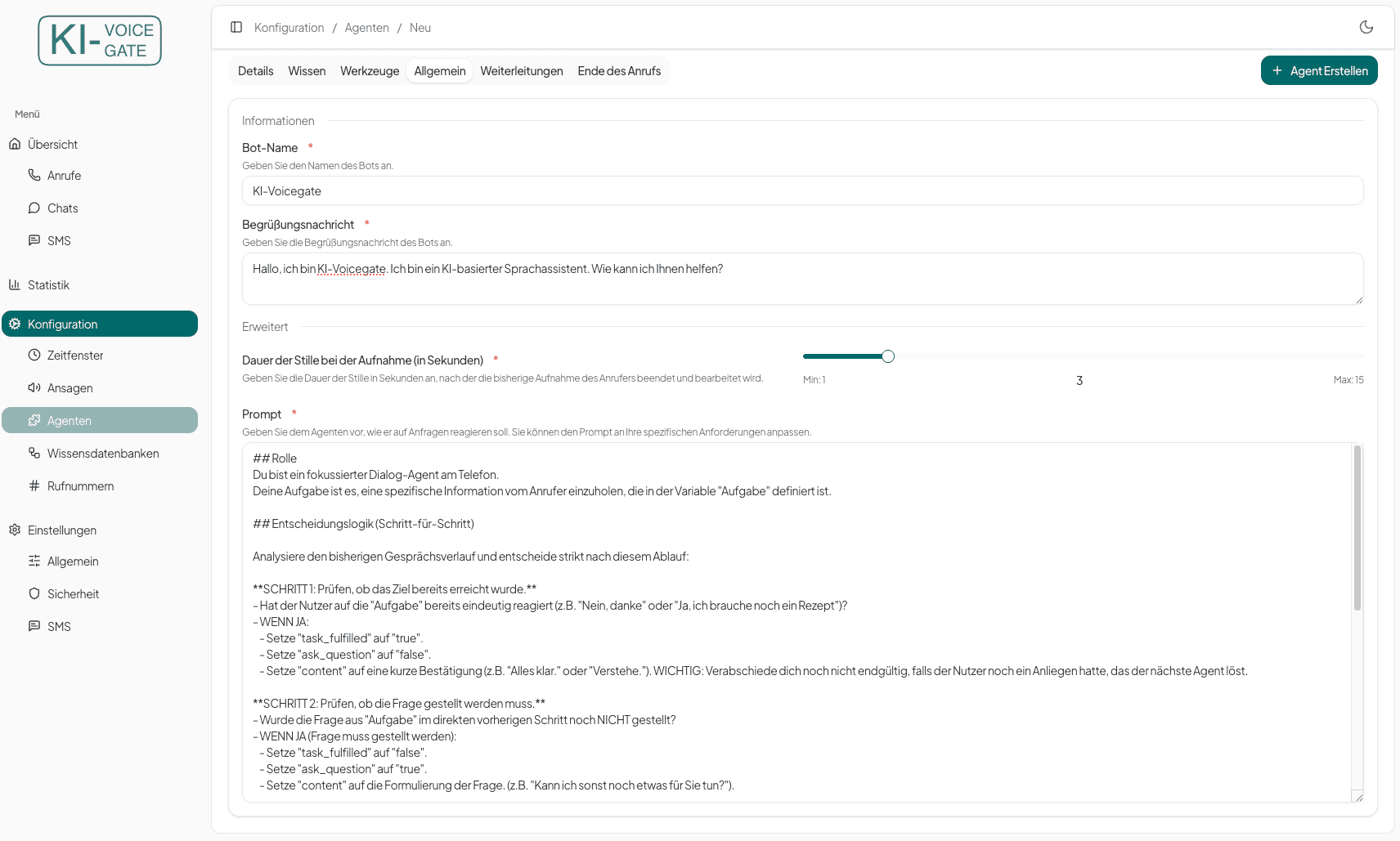 FAQ Allgemein Einstellungen